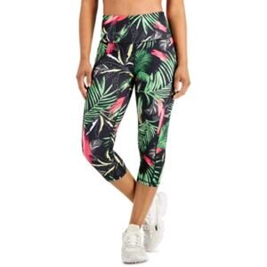Ideology Women's Palm-Print Cropped Leggings S